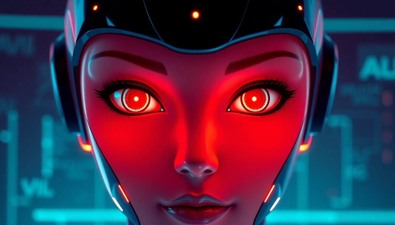 Engaging NSFW AI chat scene featuring a seductive AI avatar with enticing expression, designed for unfiltered digital conversations, high detail.