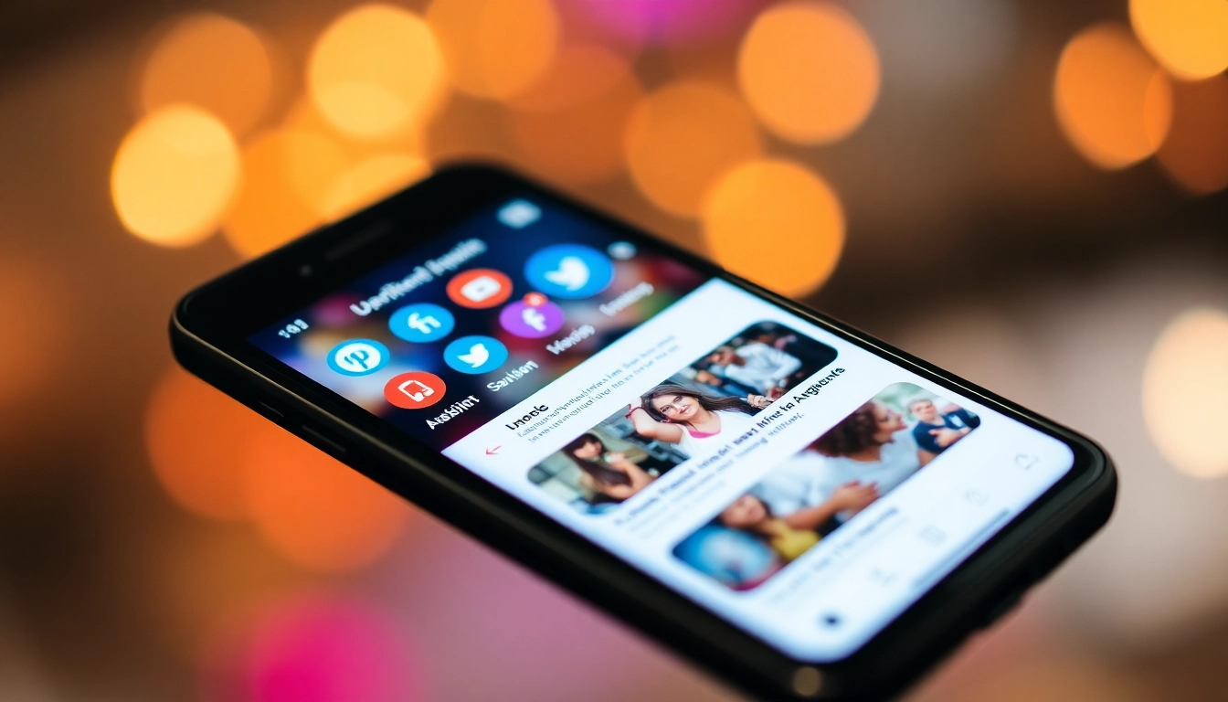 Stay updated with latest social network updates through vibrant device screens and engaging