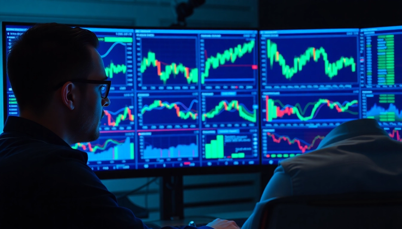Trading view platform displaying detailed market analysis and real-time charts for traders